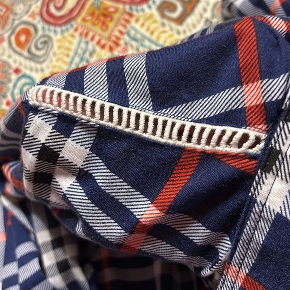 Eden & Olivia Plaid button down Shirt blue, red and white size small - Picture 6 of 10